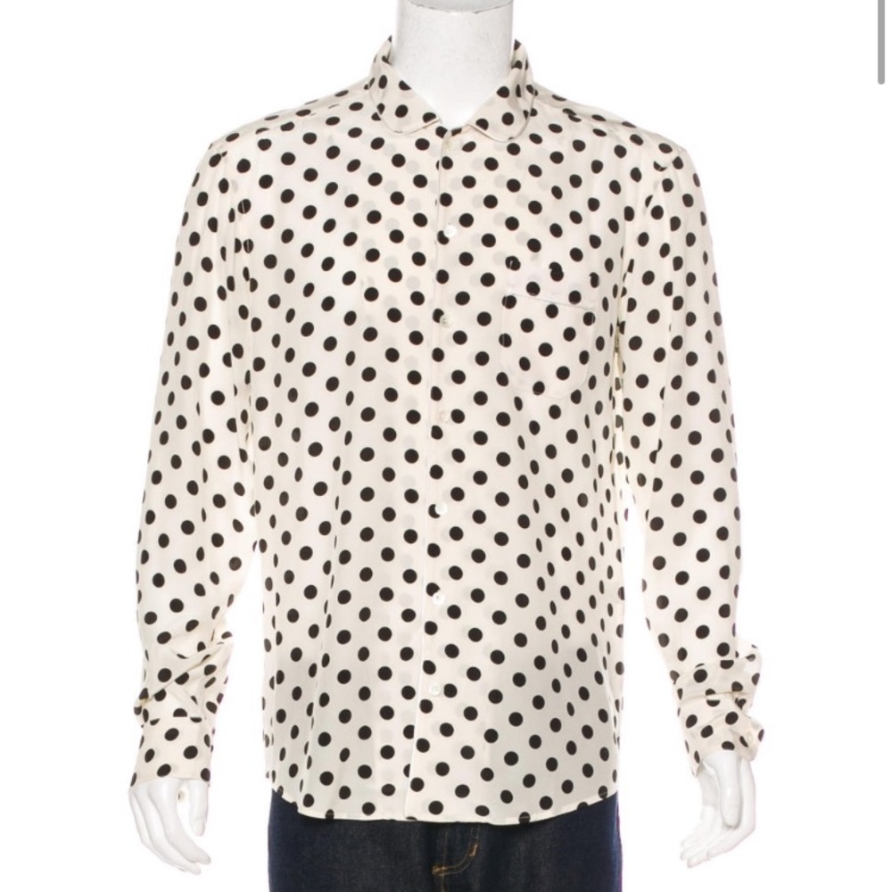 Dolce & Gabbana Silk Polka Dot Shirt